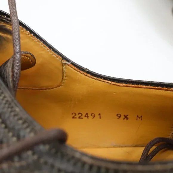 MAGNANNI FLEX Leather Brown Pebbled Leather Oxford Size‎ 9.5 M Spain LONG Laces